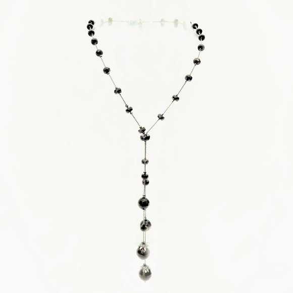 Onyx Bead Lariat - Picture 1 of 4